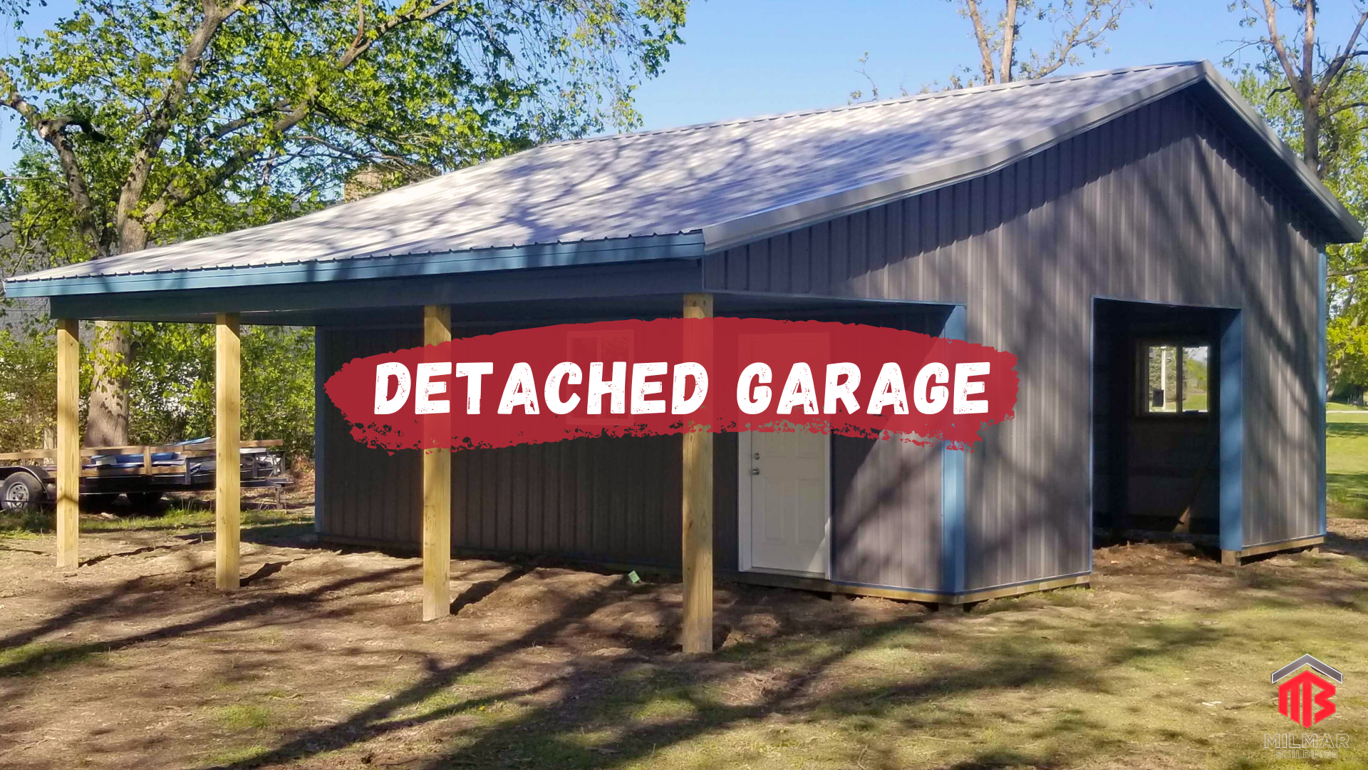 Detached Garage Pole Barn - Image